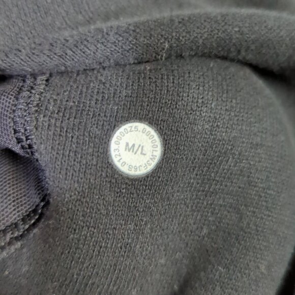 Lululemon Sweatshirt Women's M/L Black Scuba Oversized Funnel Neck Shirt - Picture 7 of 9